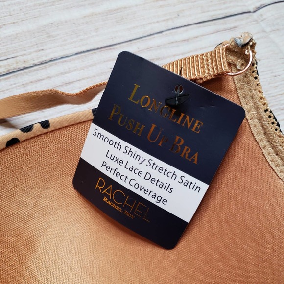 RACHEL Rachel Roy leopard lace longline push up bra 36B - Picture 5 of 6